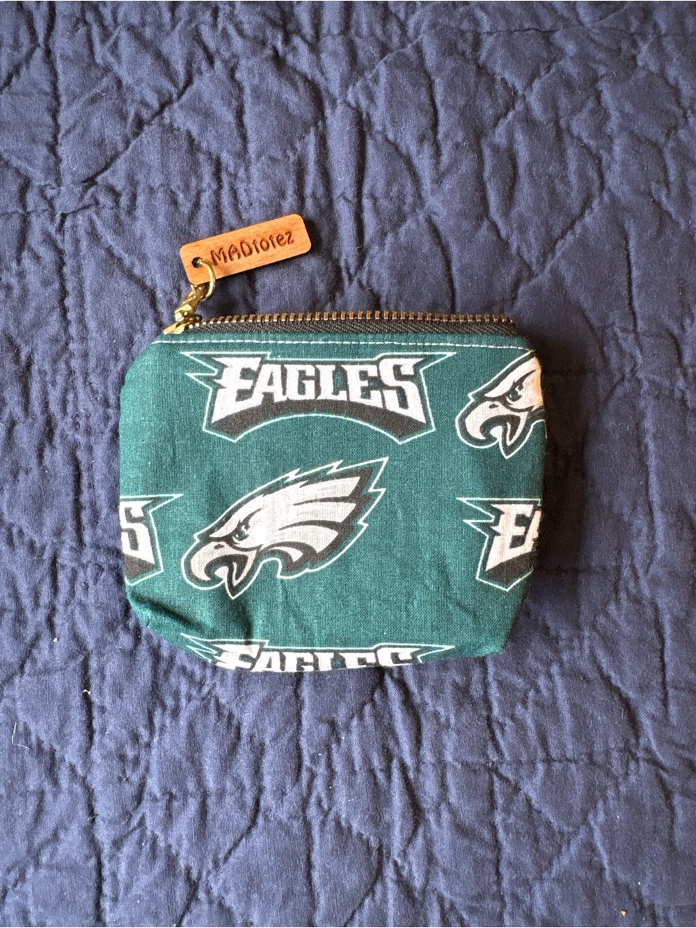 Philadelphia Eagles Green Logo Zip Pouch by